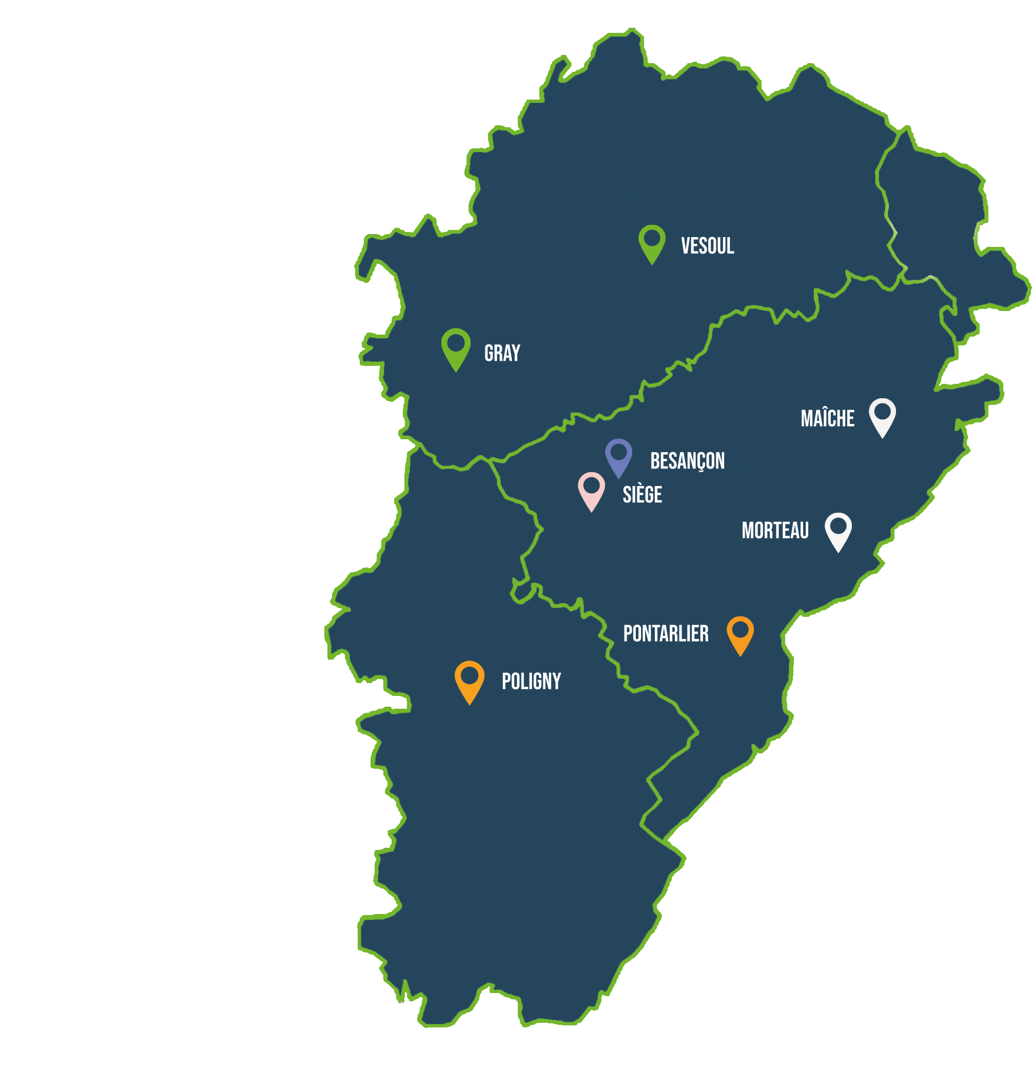 Carte NAOKI Franche comté